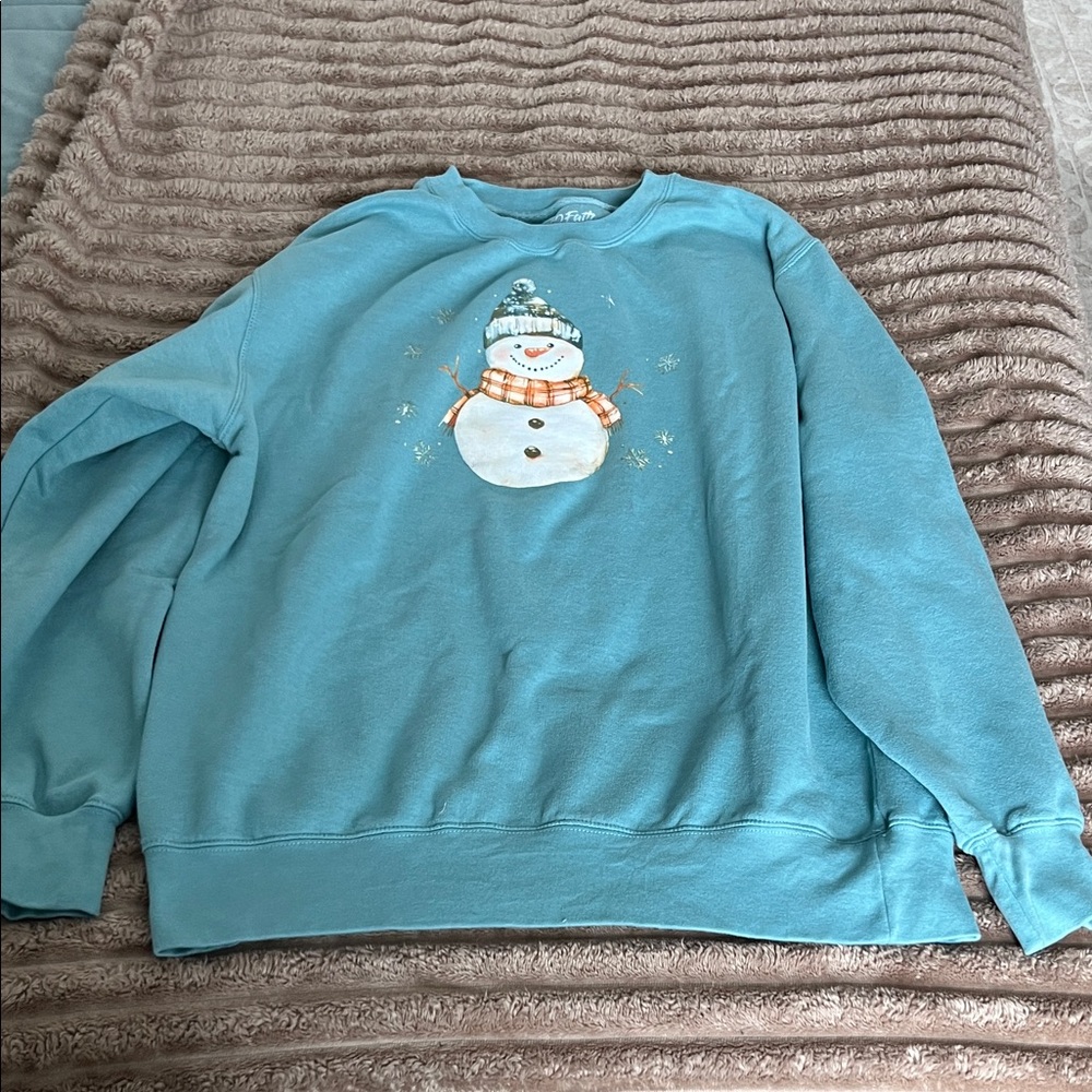 Cozy Winter Snowman Crewneck Sweater
